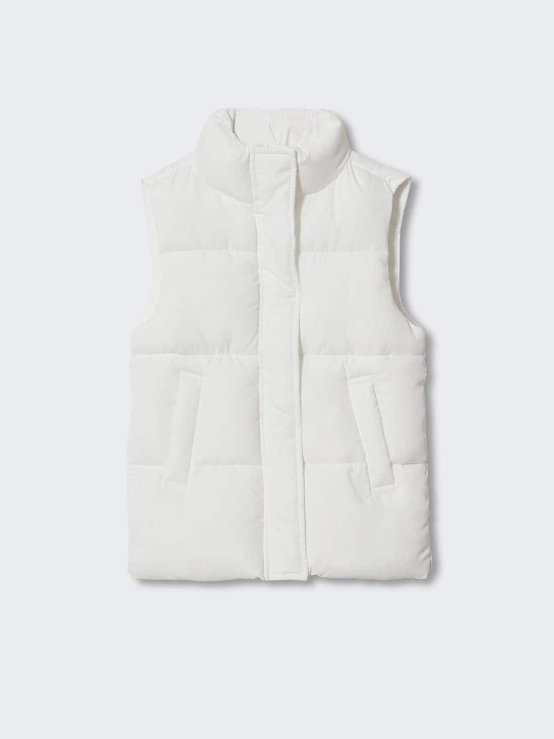 

Mango Kids Girls White Solid Sustainable Puffer Jacket