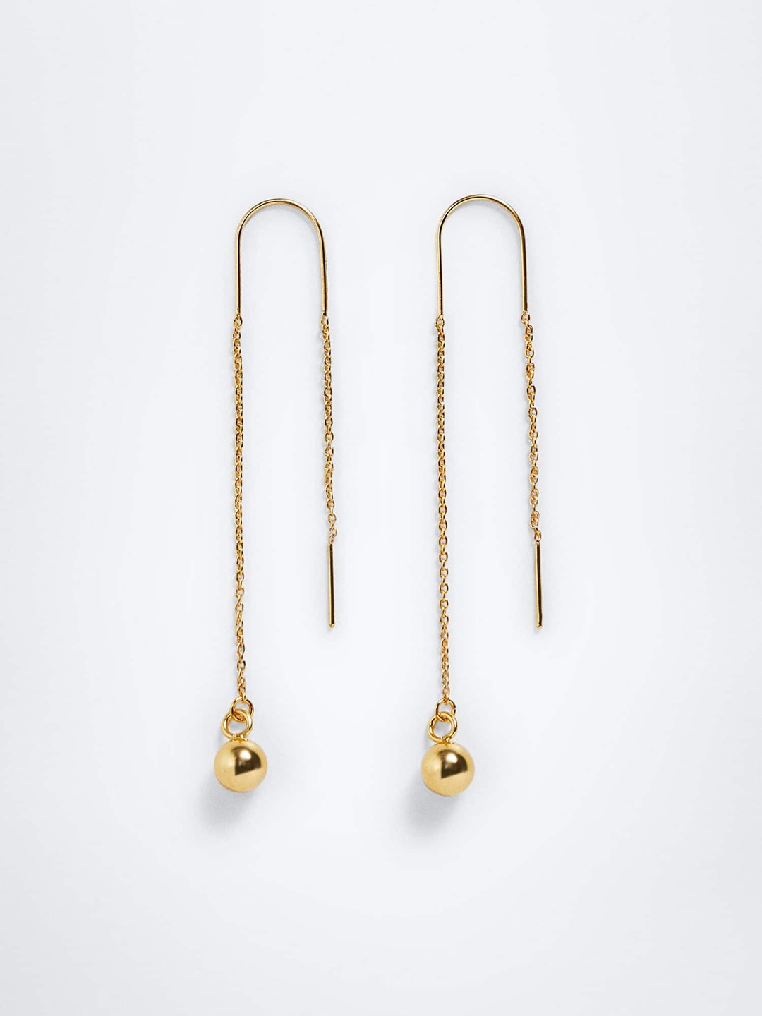 

MANGO Gold-Toned Insert Drop Earrings