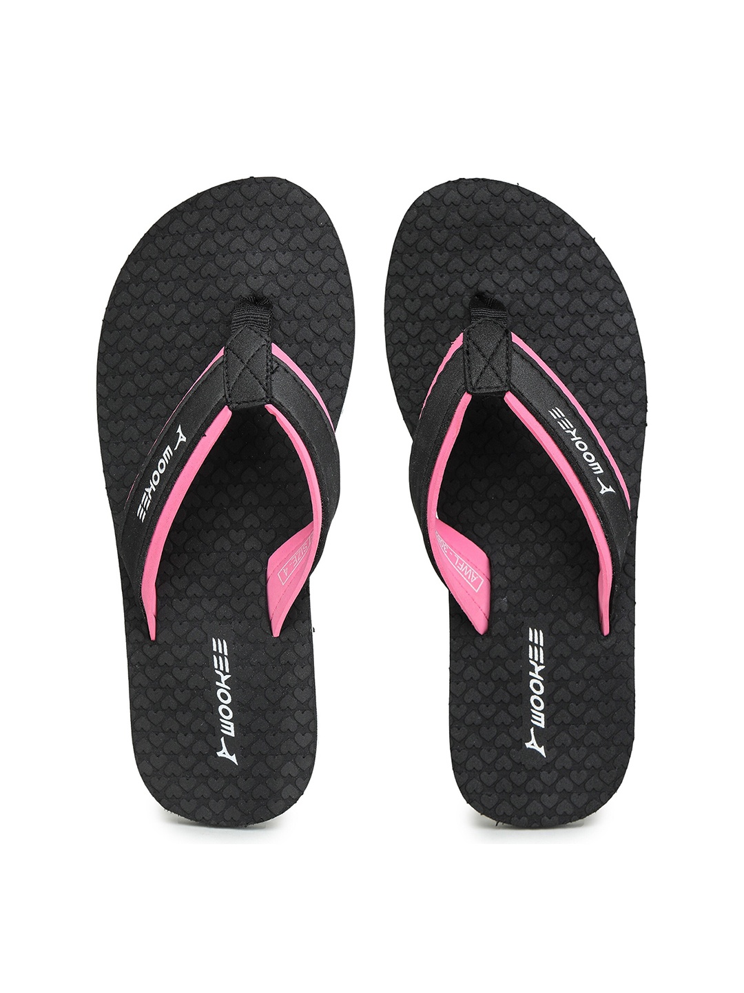 

ABROS Women Black & Pink Thong Flip-Flops