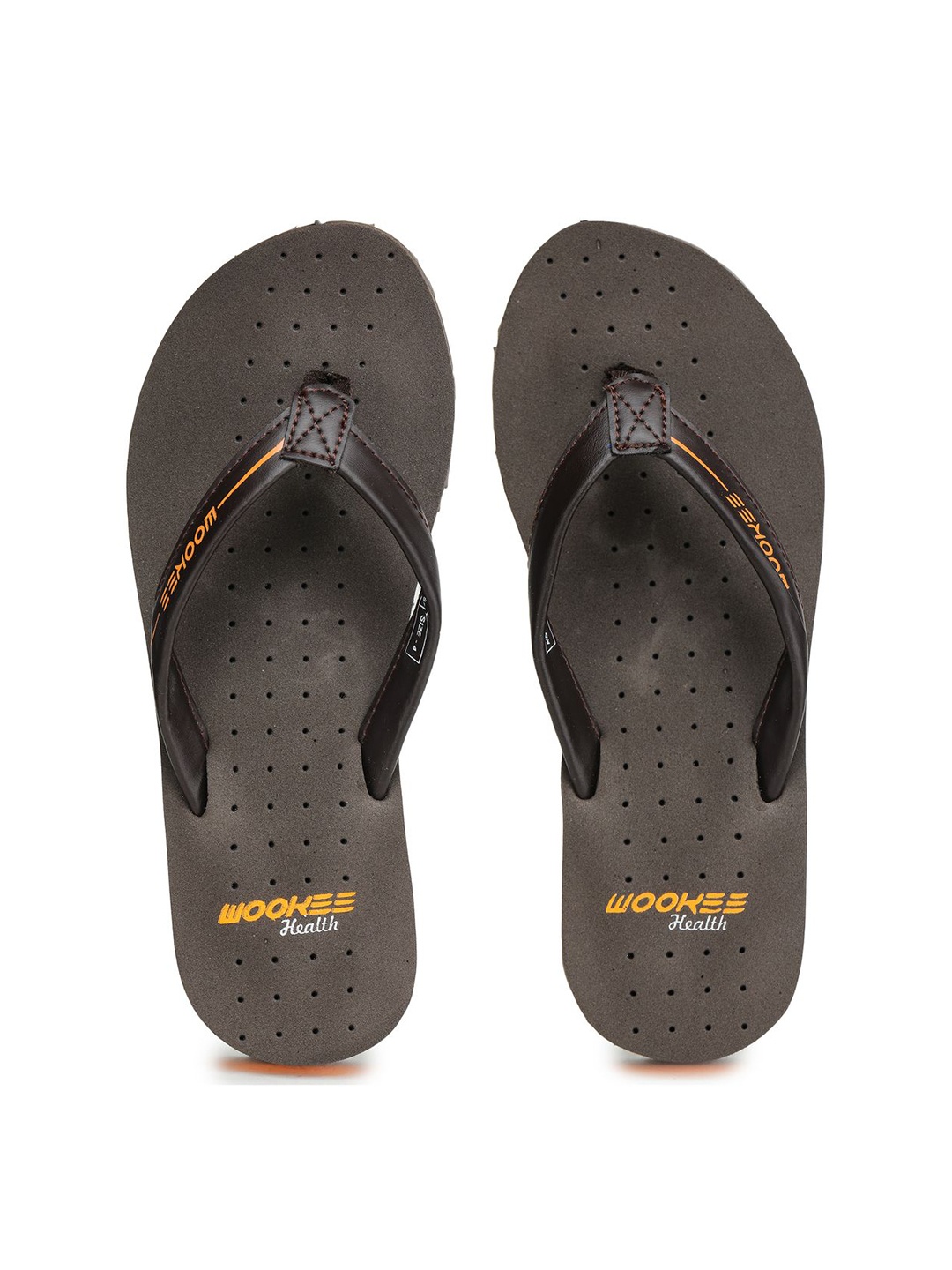 

ABROS Women Brown & Yellow Thong Flip-Flops