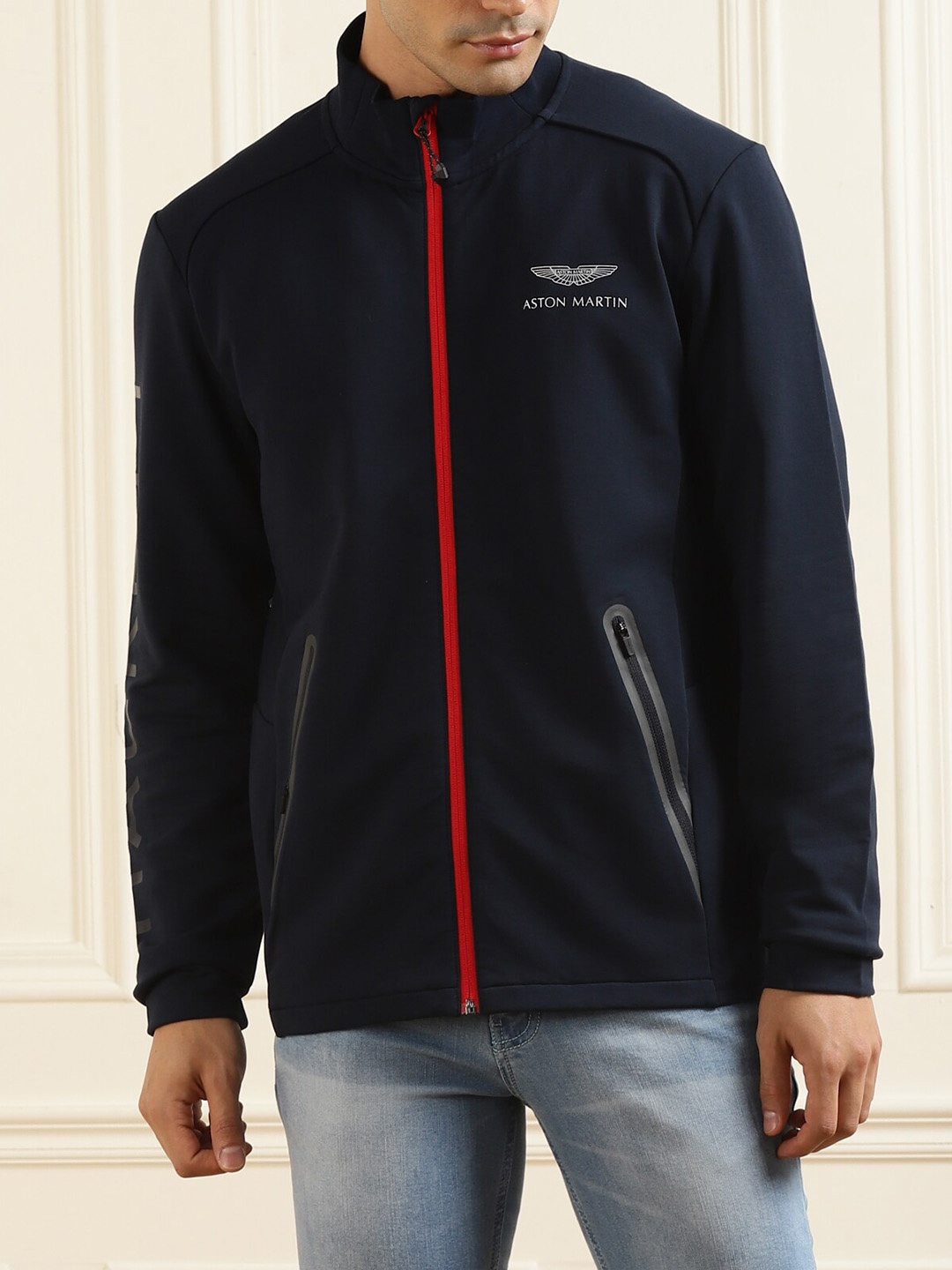 

HACKETT LONDON Men Navy Blue Lightweight Longline Outdoor Sporty Jacket