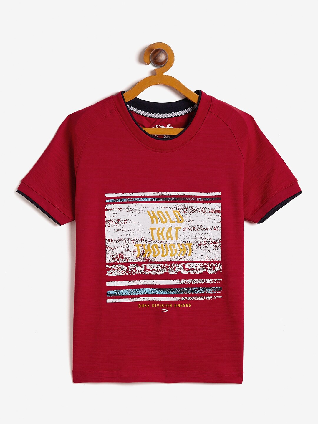 

Duke Boys Red Printed Slim Fit T-shirt