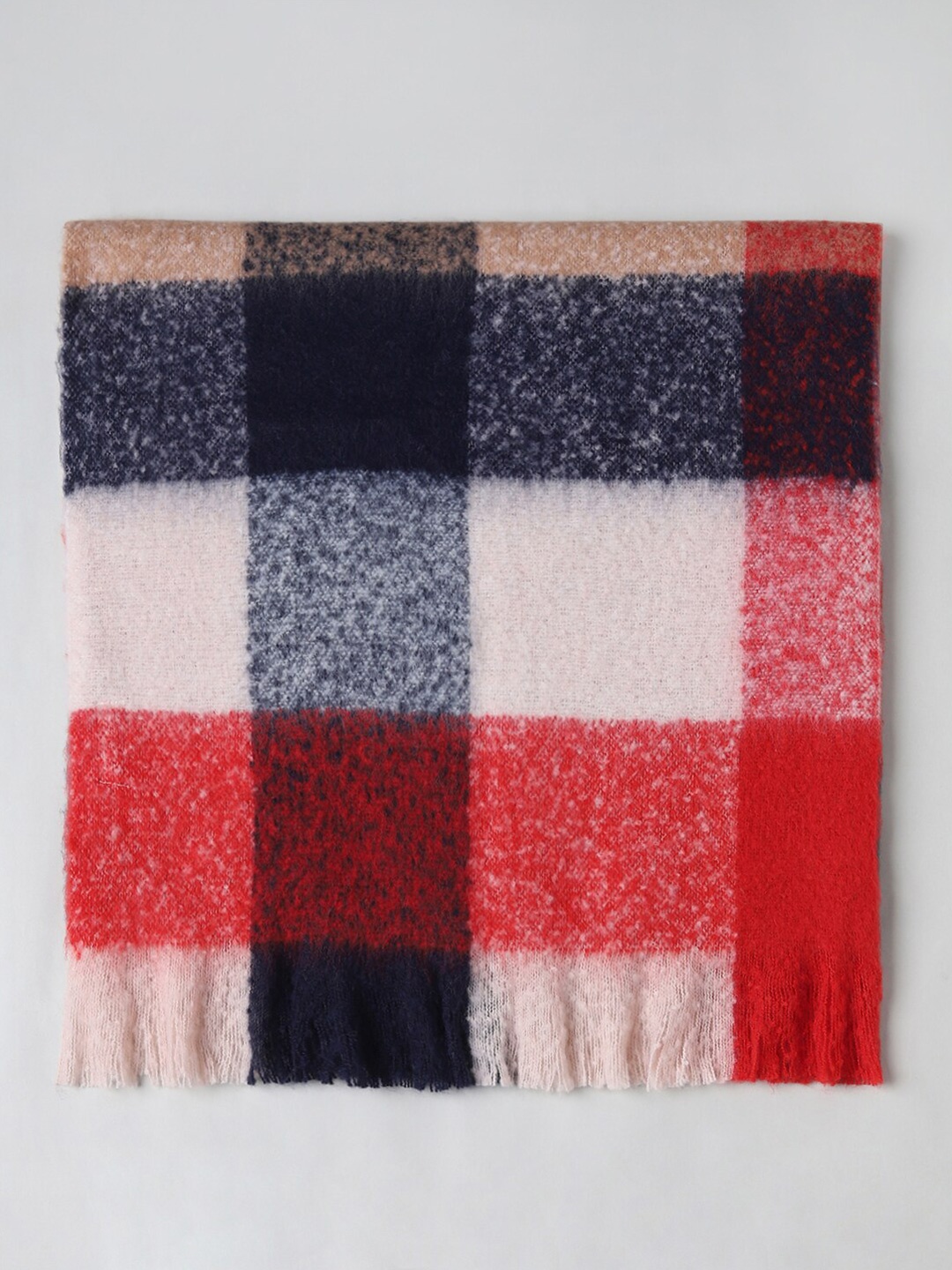 

ONLY Women Red & Blue Checked Scarf