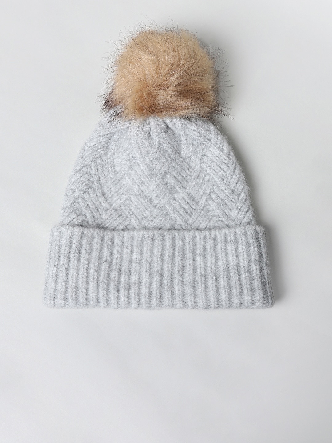 

ONLY Women Grey & Brown Beanie