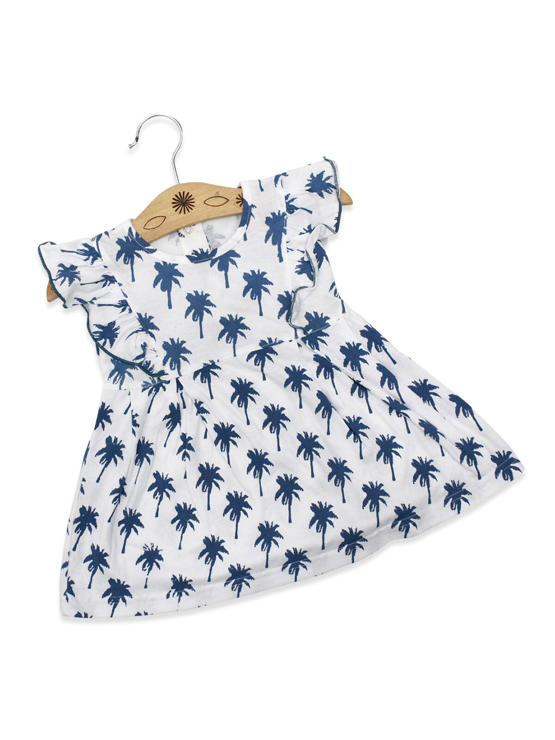 

Born Babies Girl's Blue Floral Dress