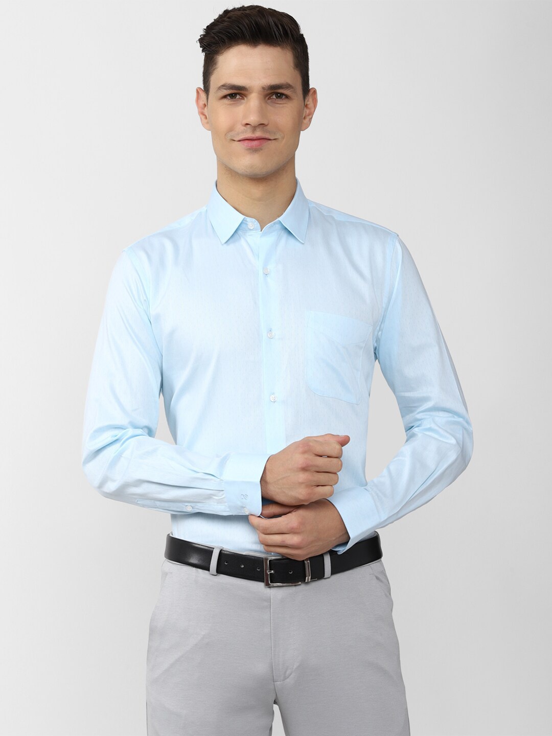 

Peter England Men Blue Slim Fit Formal Shirt