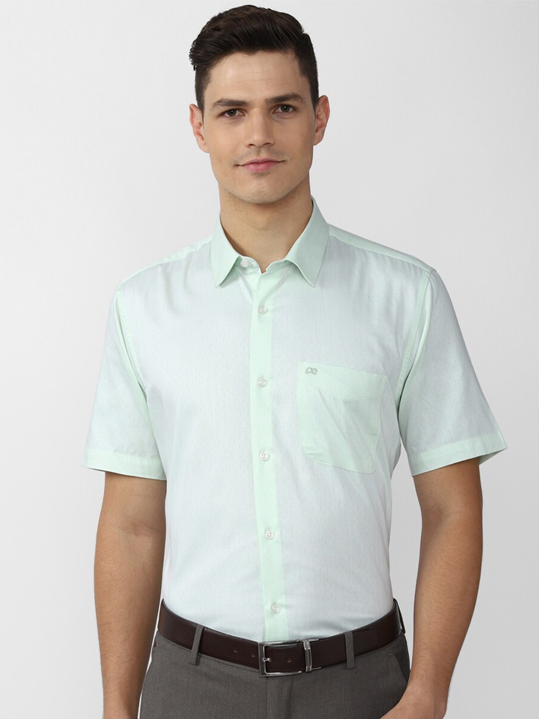 

Peter England Men Blue Formal Shirt