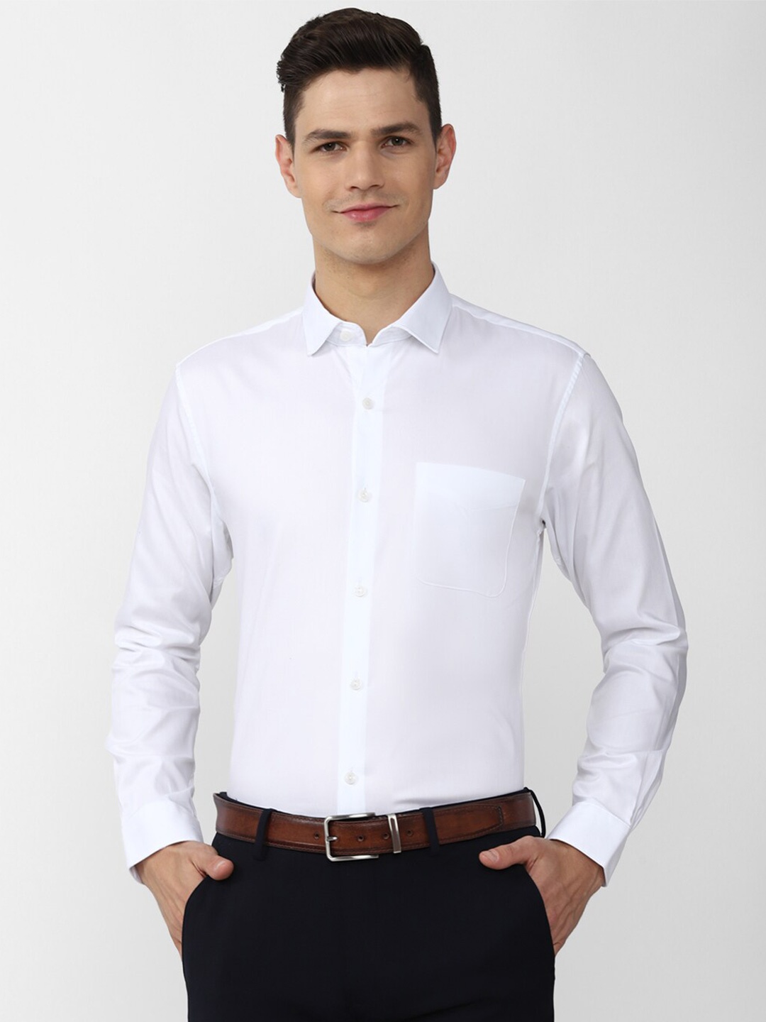 

Peter England Elite Men White Formal Shirt