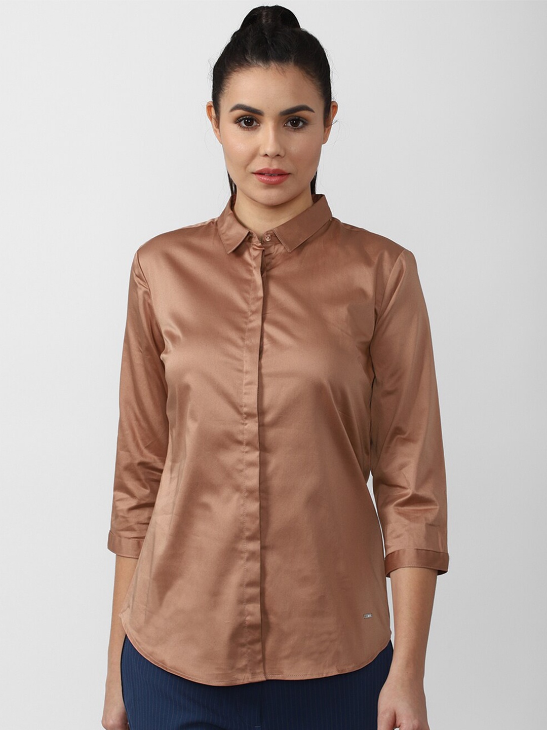 

Van Heusen Woman Formal Shirt, Brown