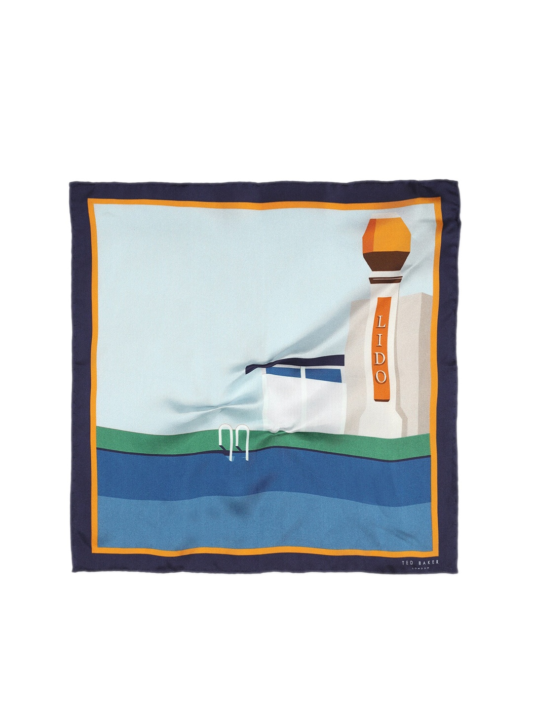 

Ted Baker Men Blue & White Printed Pocket Squares