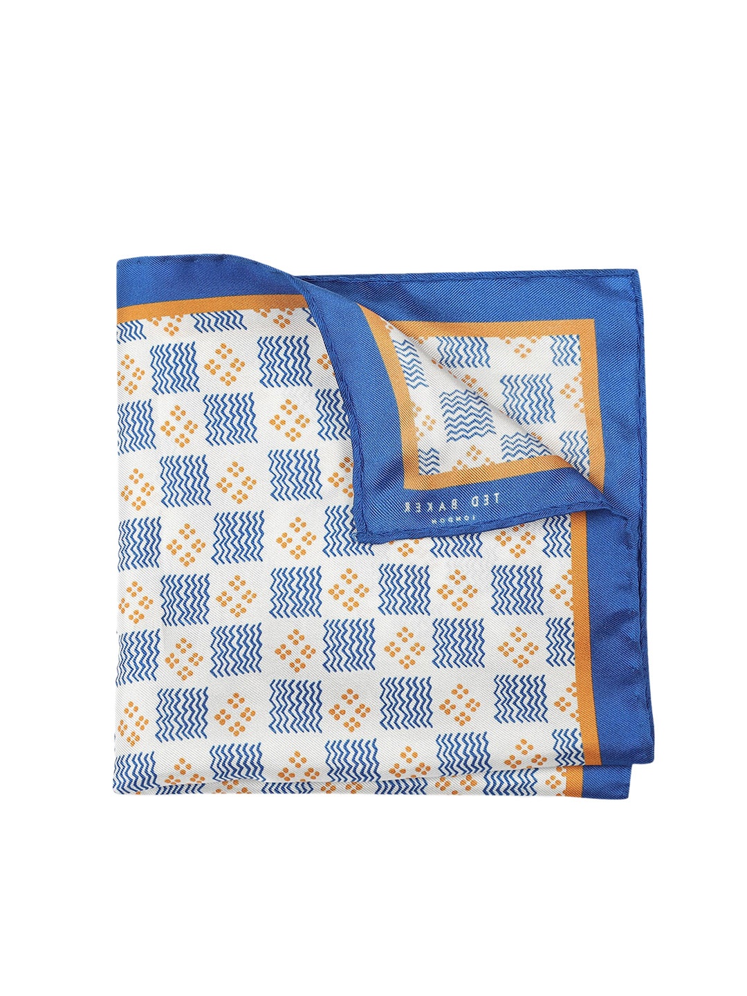 

Ted Baker Men Blue & White Printed Pocket Square