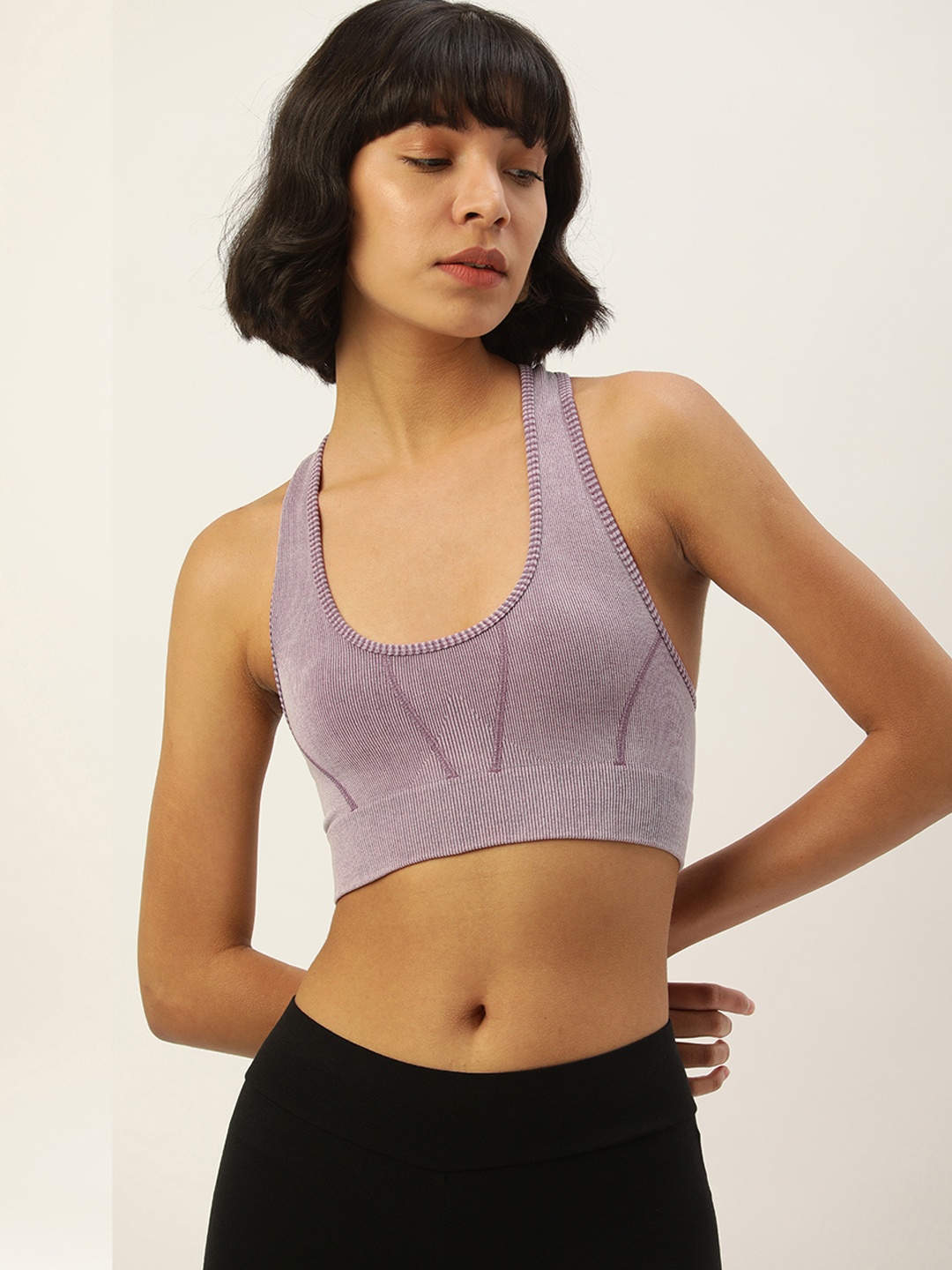 

FOREVER 21 Purple Knitted Bralette Crop Top