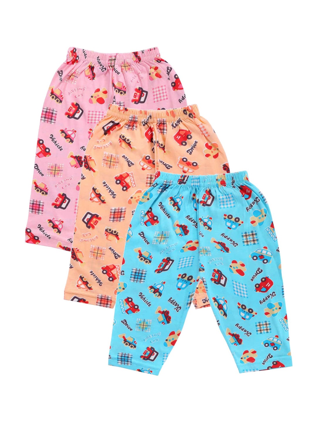 

Bodycare Kids Boys Pack Of 3 Printed Lounge Pants, Pink