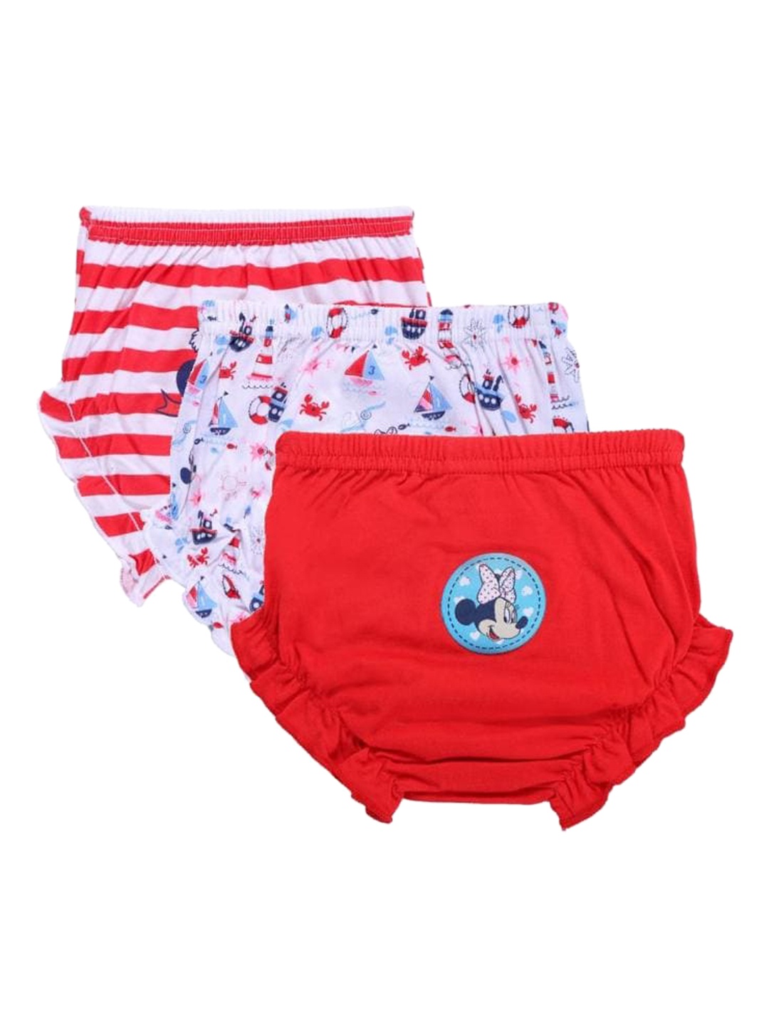 

Bodycare Kids Girls Pack of 3 Cotton Minnie & Friends Mid-Rise Basic Briefs, Assorted