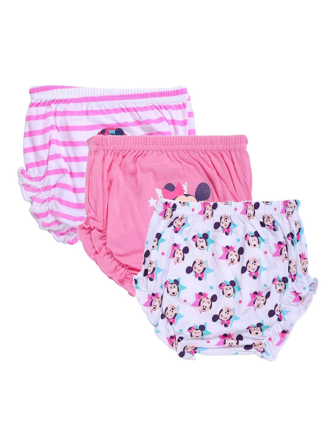 

Bodycare Kids Girls Pack Of 3 Assorted Cotton Minnie & Friends Boyshorts Briefs