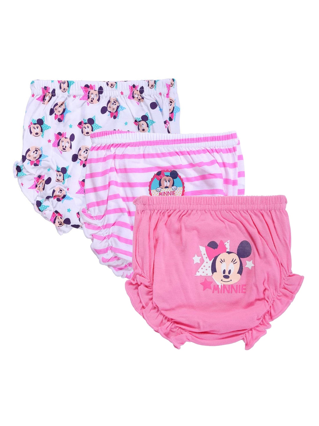 

Bodycare Kids Infant Girls Pack Of 3 Assorted Minnie & Friends Cotton Briefs, White