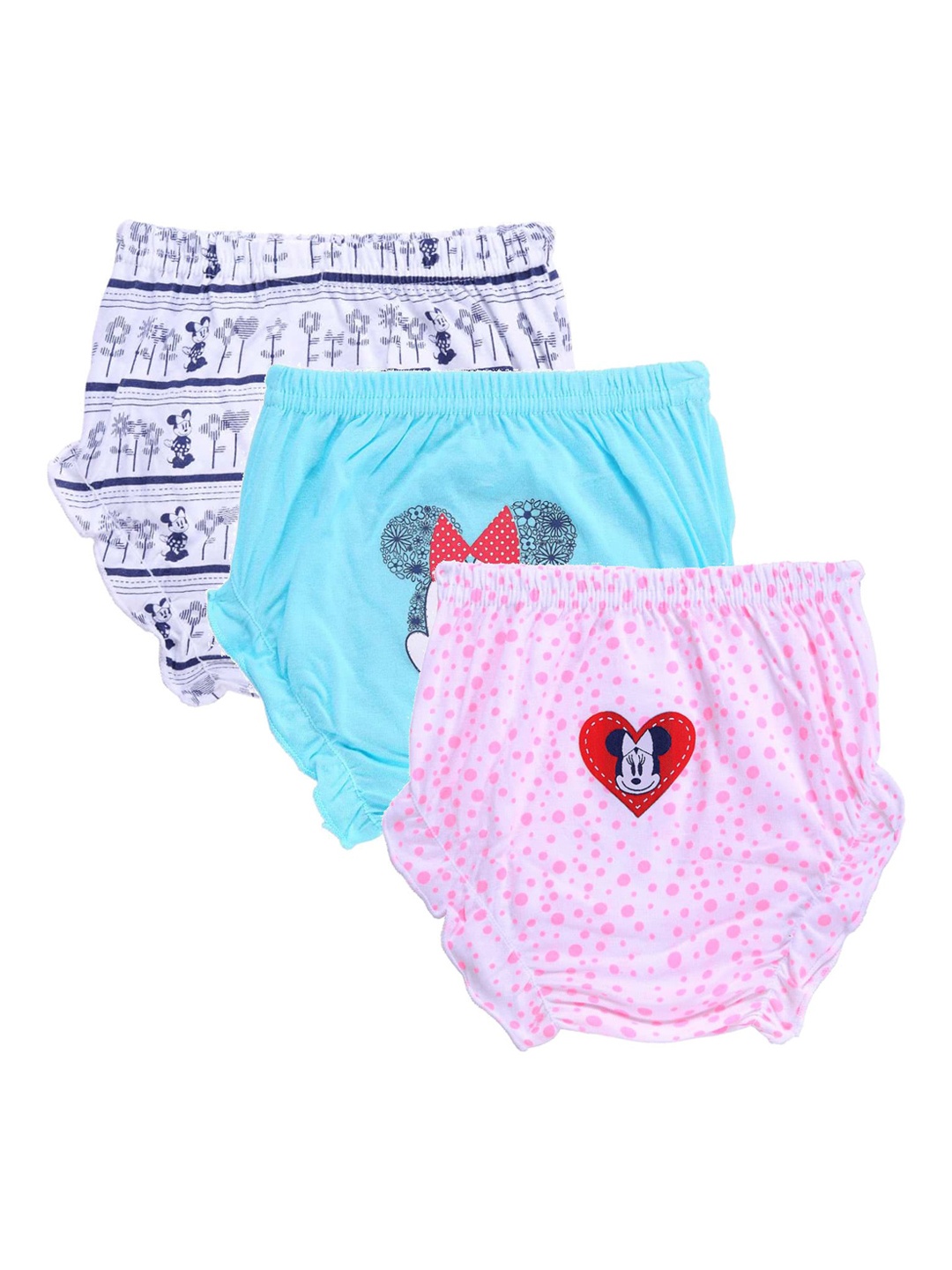 

Bodycare Kids Infant Girls Pack Of 3 Assorted Minnie Mouse Cotton Hipster Briefs