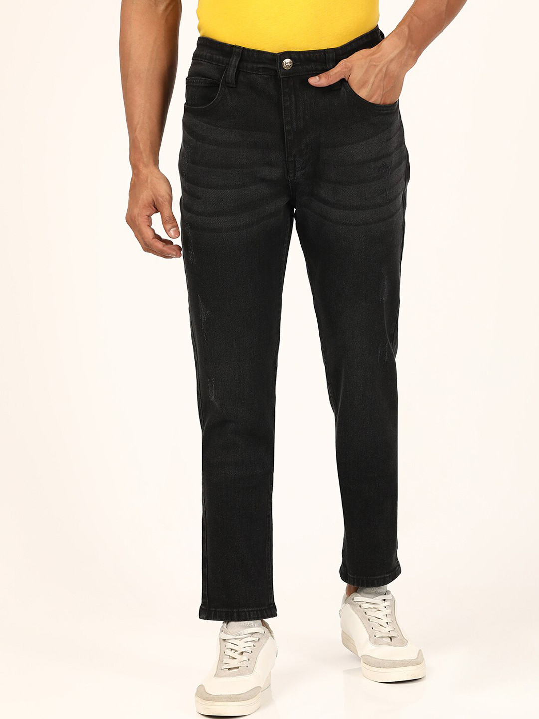 

Lee Men Blue Anton Slim Fit Low Distress Stretchable Jeans