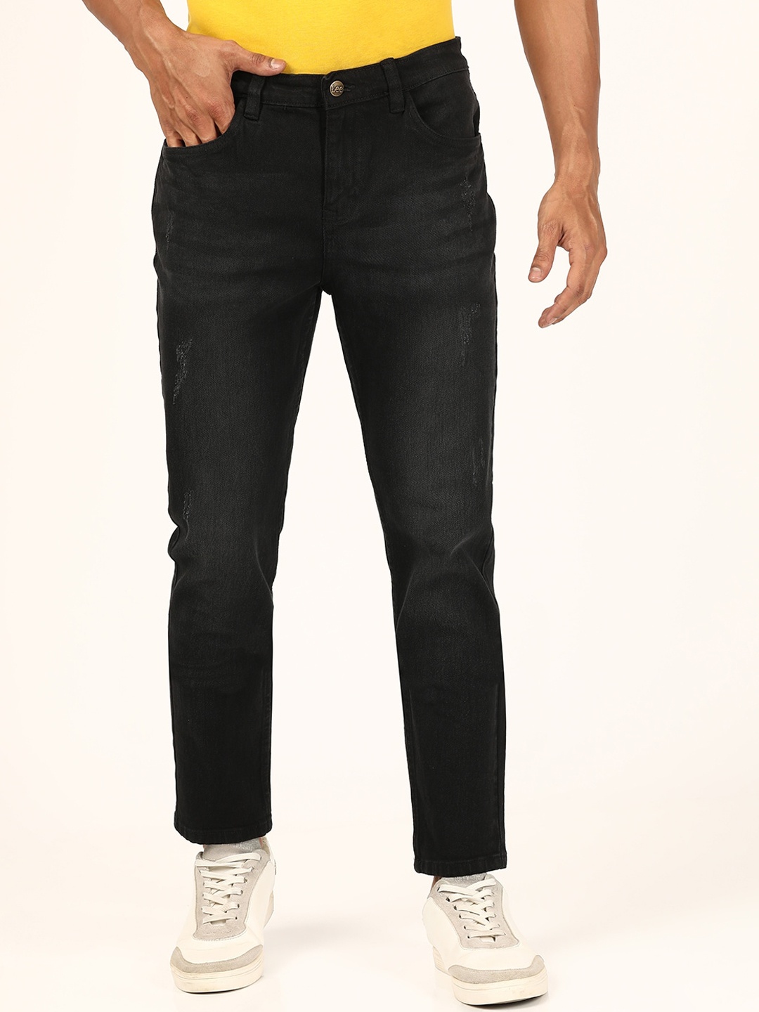 

Lee Men Blue Anton Slim Fit Low Distress Light Fade Stretchable Jeans
