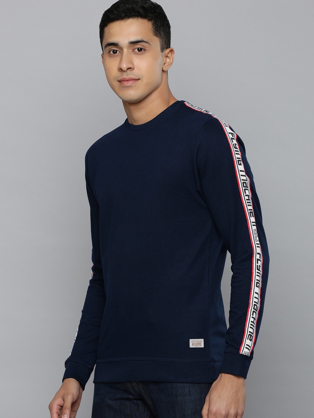 

Flying Machine Men Navy Blue Sweatshirt