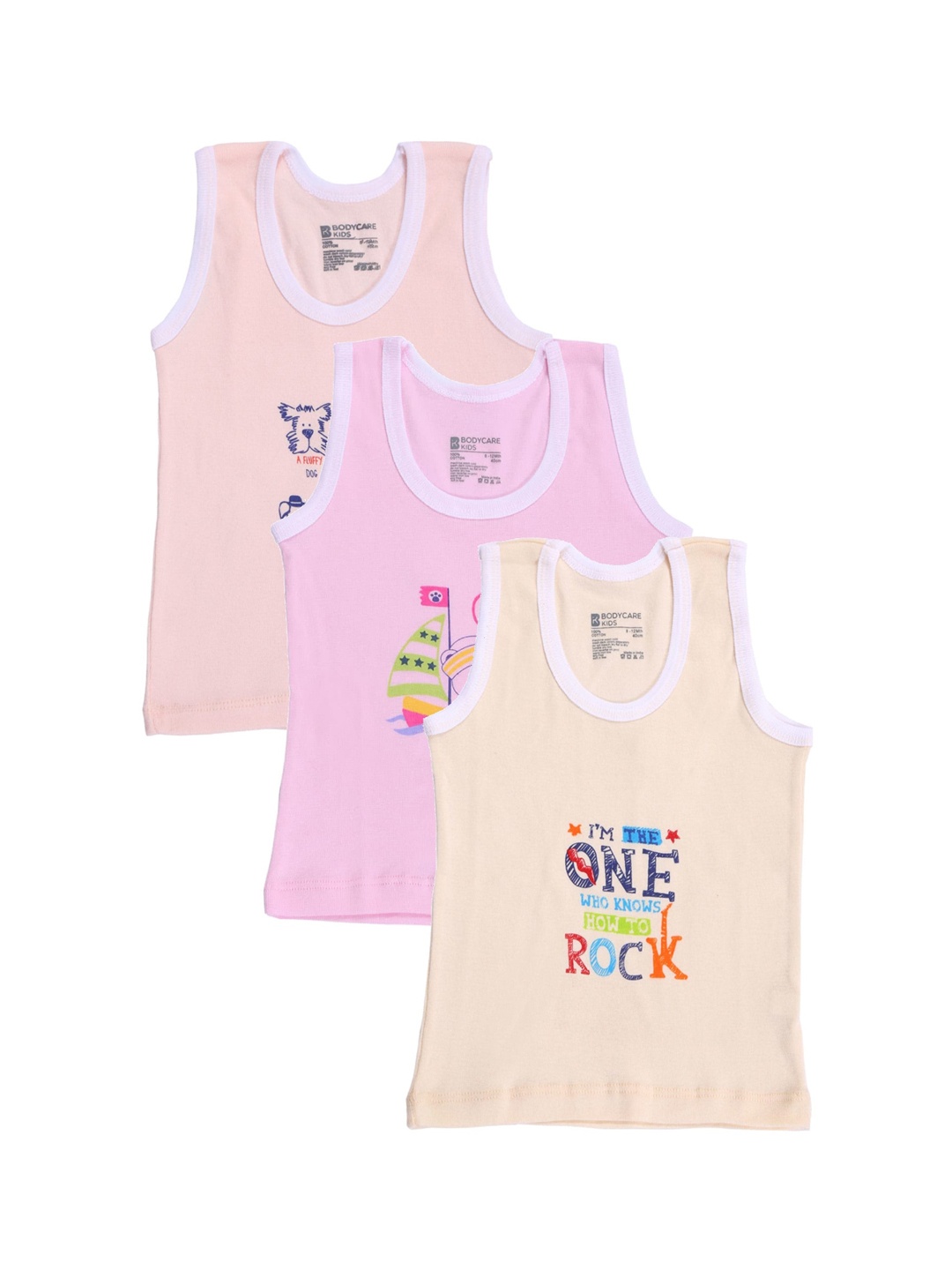 

Bodycare Kids Boys Pack Of 3 Assorted Cotton Innerwear Vests