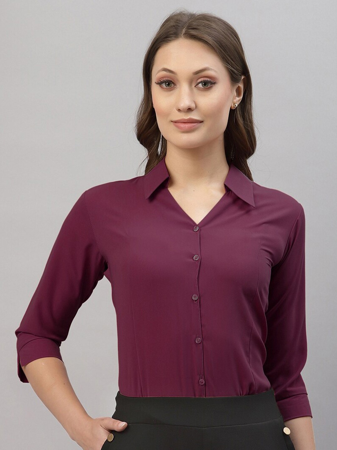 

Selvia Women Purple Casual Shirt