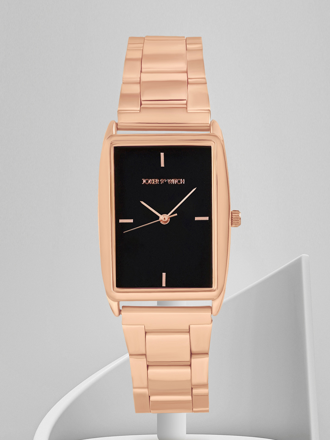 

JOKER & WITCH Women Black Dial & Rose Gold Toned Straps Analogue Watch AMWW574-Rose Gold