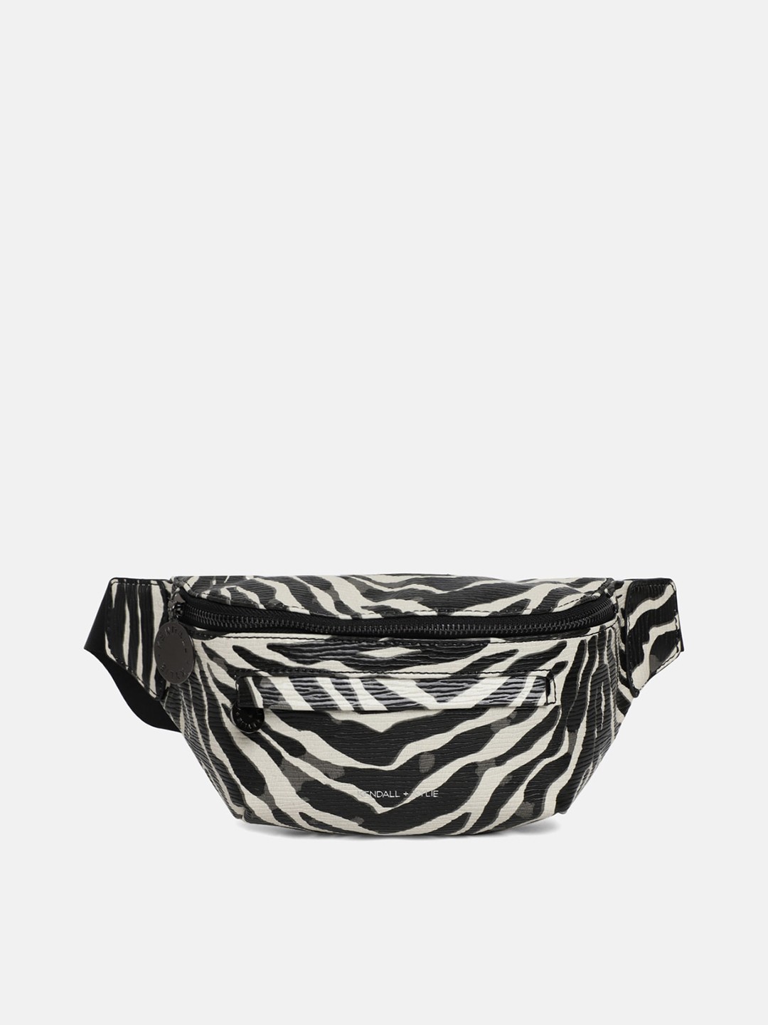 

KENDALL & KYLIE Women Black & Cream Coloured Printed Waist Pouch