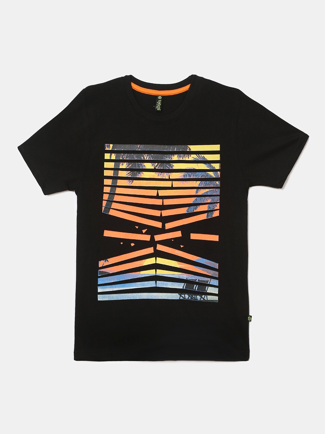 

V-Mart Boys Black Printed T-shirt