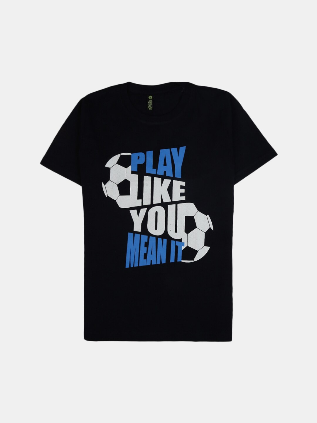 

V-Mart Boys Navy Blue & White Typography Printed Cotton T-shirt