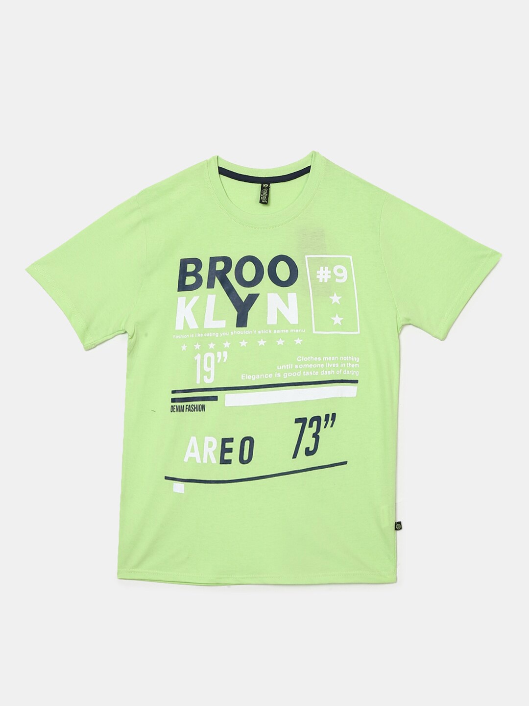 

V-Mart Boys Green Typography Printed T-shirt