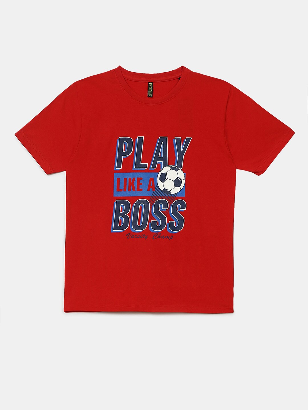 

V-Mart Boys Red Typography Printed T-shirt