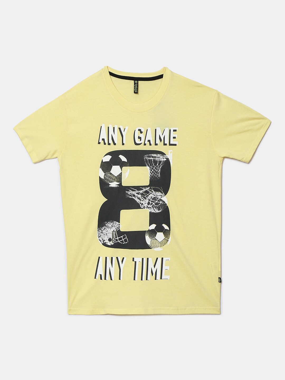 

V-Mart Boys Yellow Regular Fit Graphic Printed T-shirt