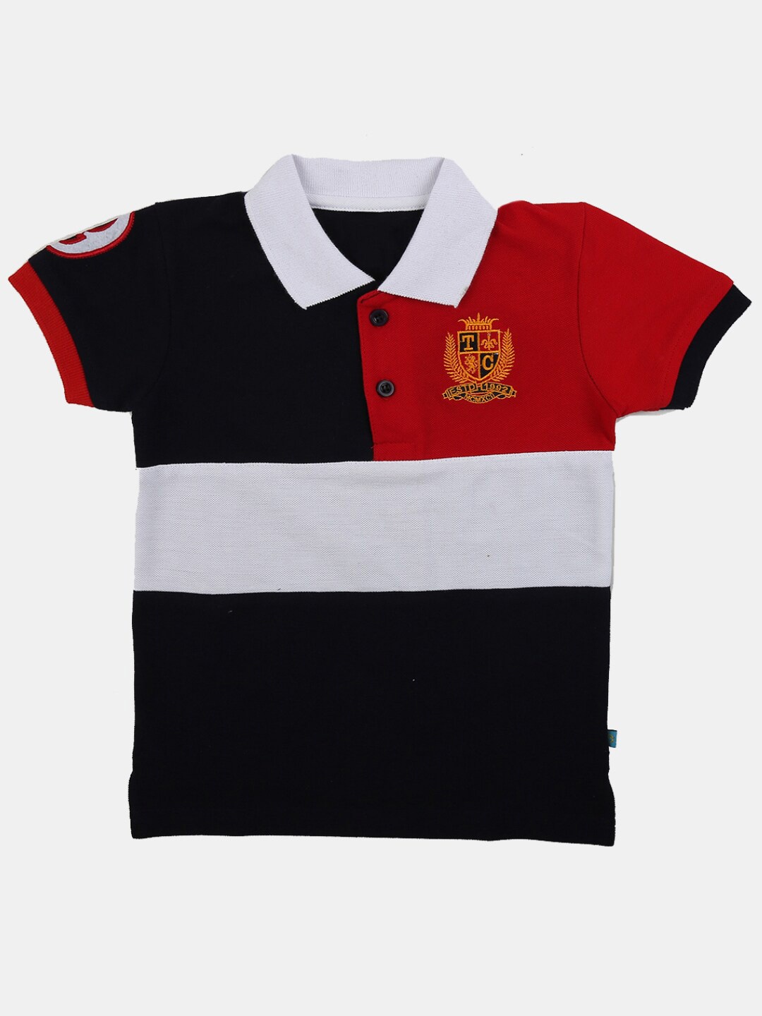 

V-Mart Boys Black & Red Polo Collar T-shirt
