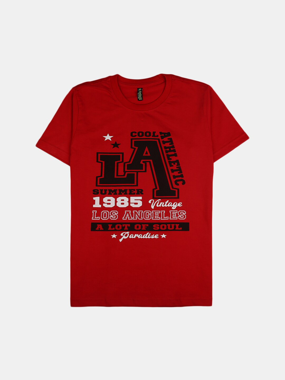

V-Mart Boys Red Typography Printed T-shirt