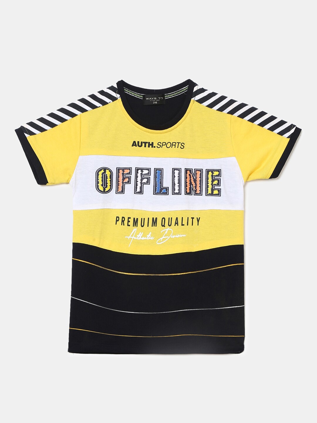 

V-Mart Boys Yellow Printed T-shirt