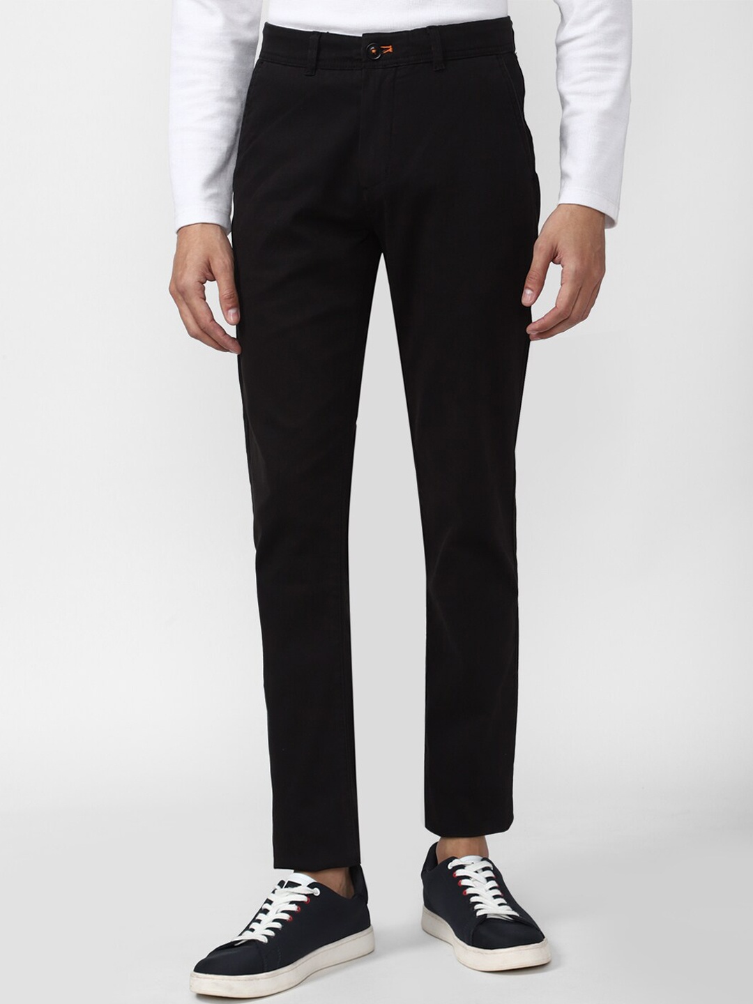 

Peter England Casuals Men Black Slim Fit Chinos Trousers