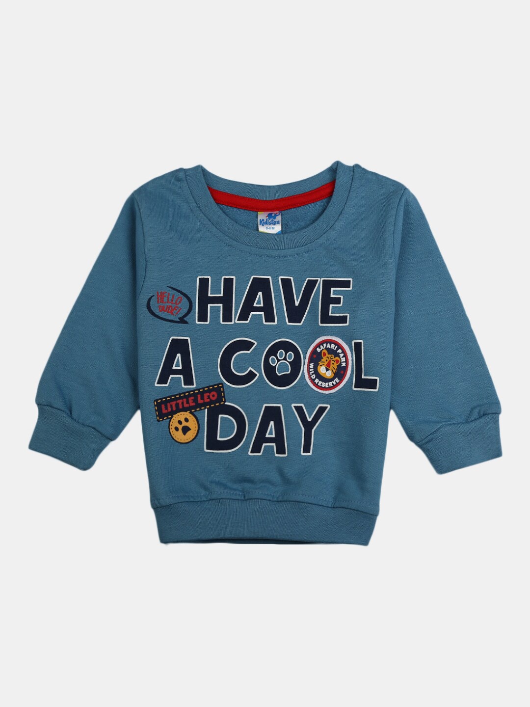 

V-Mart Kids Blue Typography Applique T-shirt