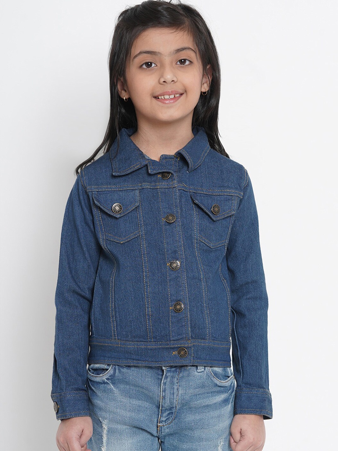 

Bitiya by Bhama Girls Blue Lightweight Denim Jacket