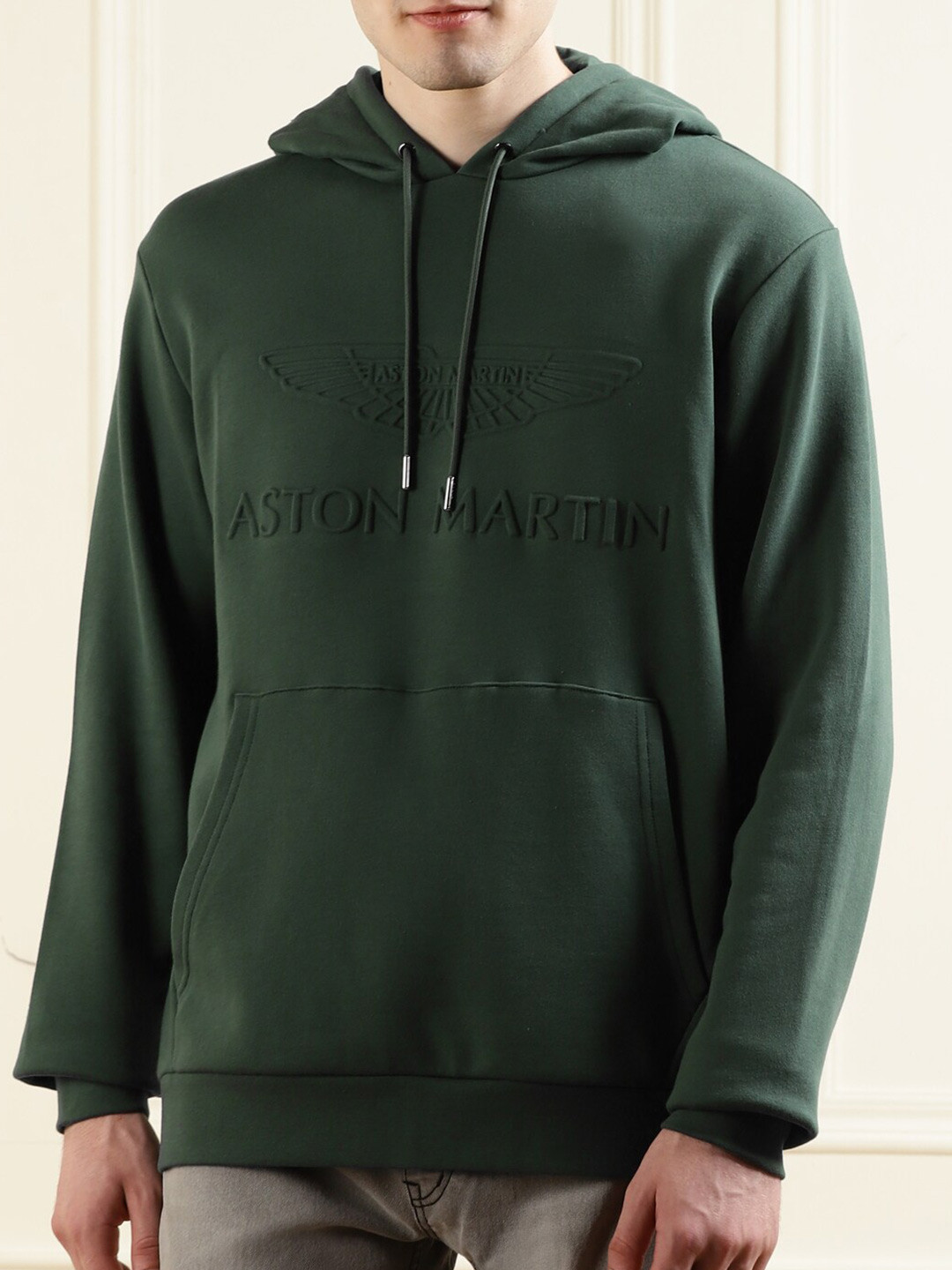 

HACKETT LONDON Men Green Hooded Sweatshirt