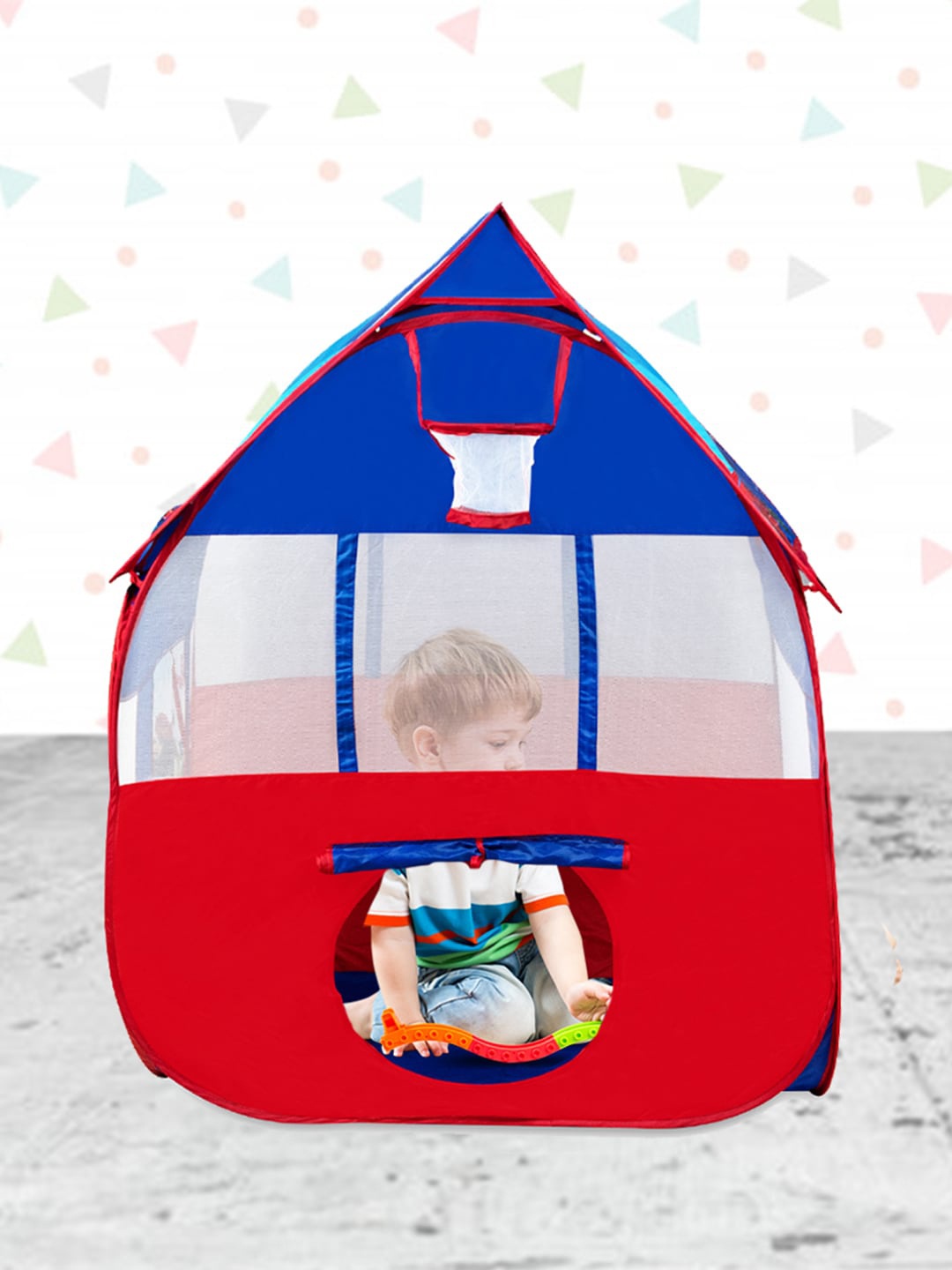 

WEMBLEY Kids Blue & Red Avengers Printed Foldable Tent