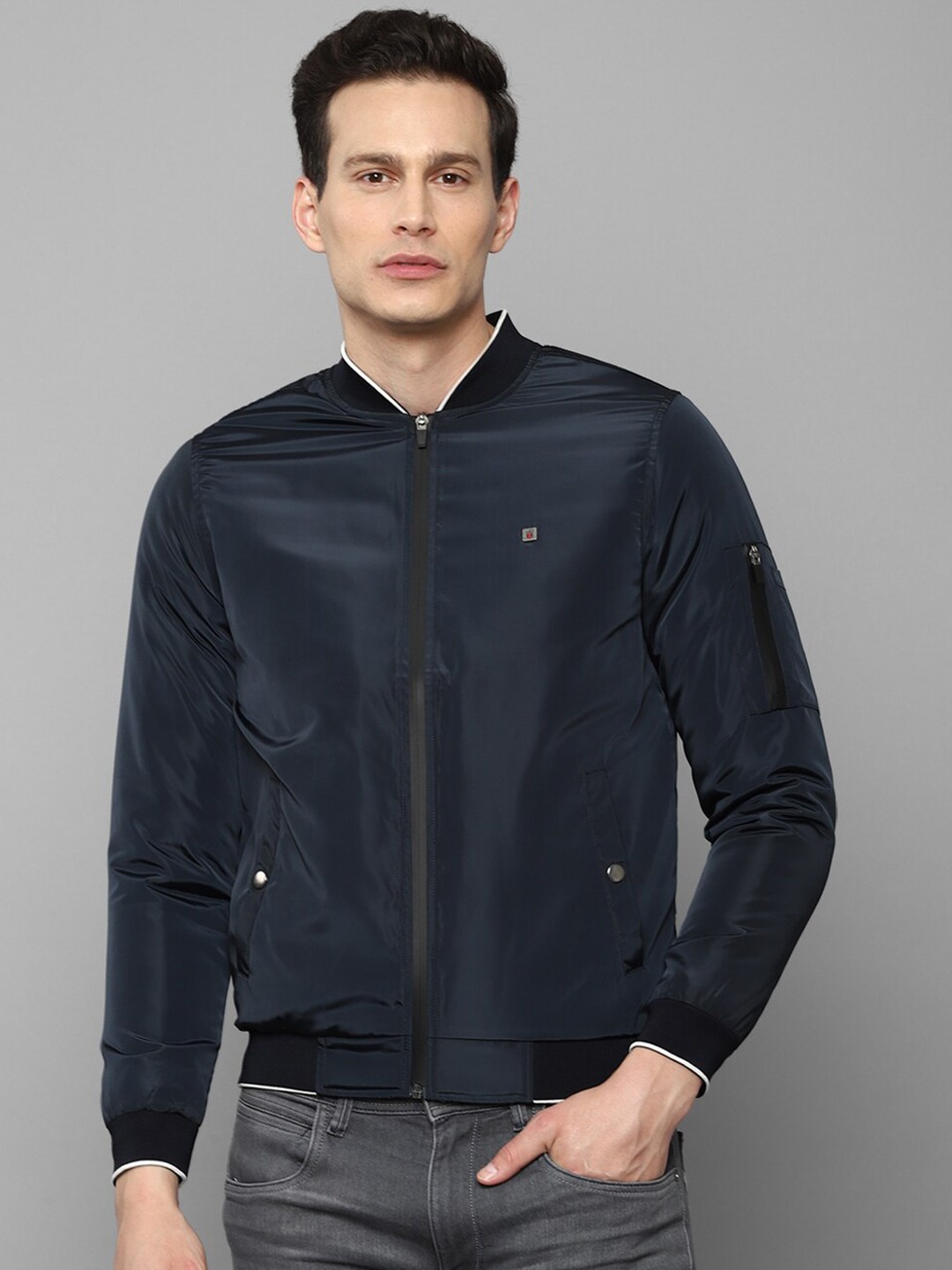 

Louis Philippe Sport Men Navy Blue Bomber Jacket