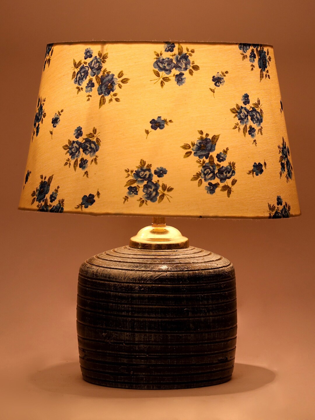 

foziq Grey & Beige Printed Table Lamps With Shade