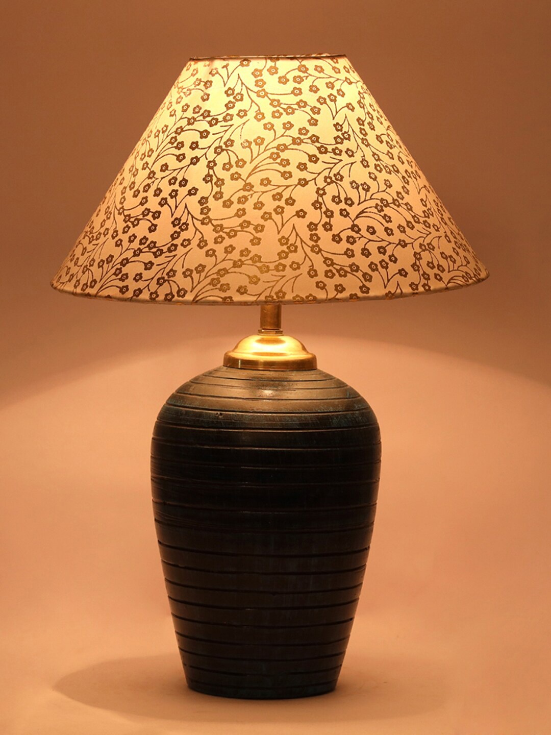 

foziq Blue & Gold Textured Contemporary Table Lamp