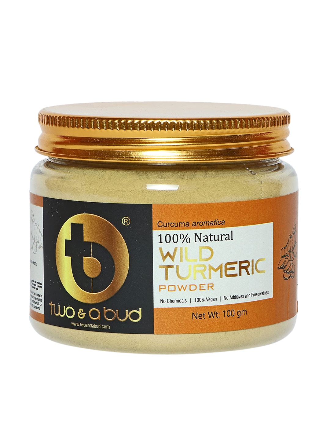 

Two & A Bud 100% Natural Wild Turmeric Powder - 100 g, Beige