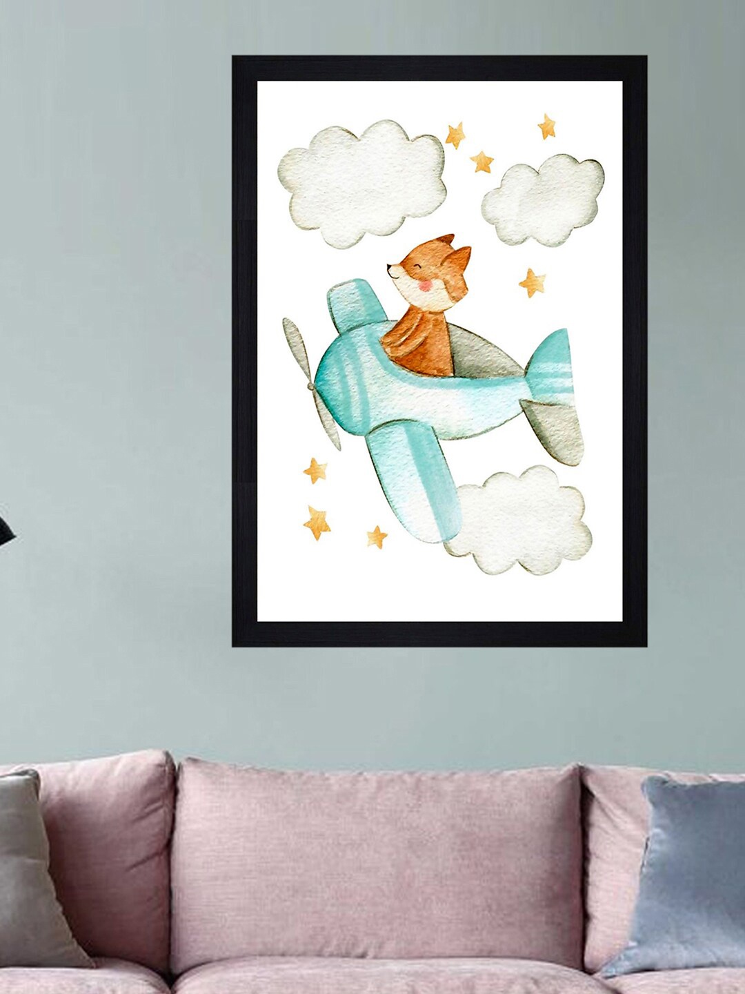 

Gallery99 White Animal Airplane Car Kids Wall Art