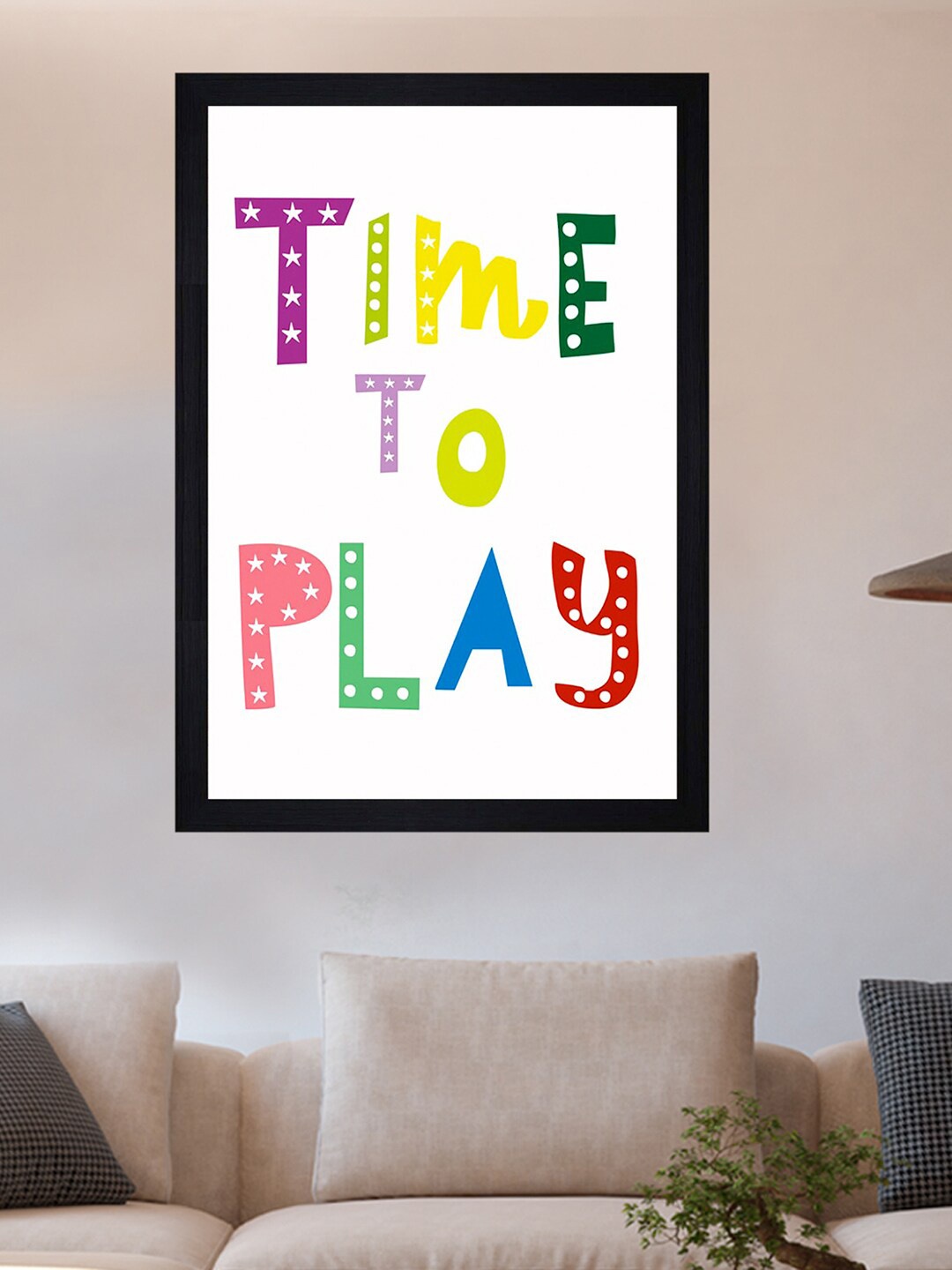 

Gallery99 White & Yellow Time To Play Art Printed Framed Wall Art