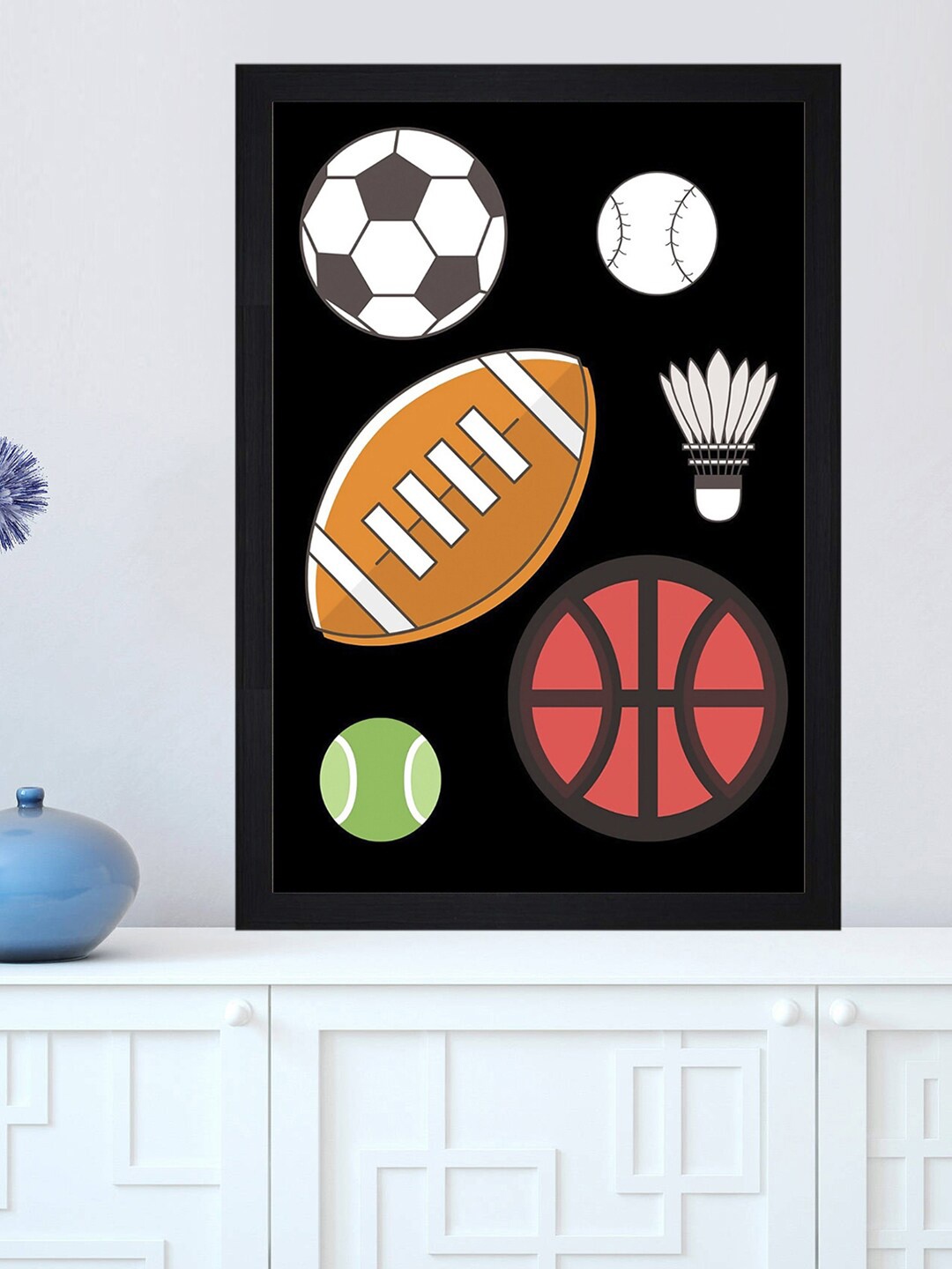 

Gallery99 Black Sports Ball Icon Wall Art