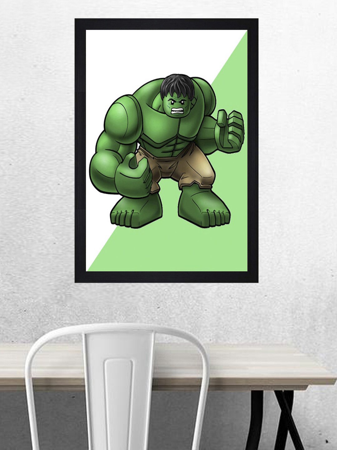 

Gallery99 White & Green Hulk Painting Wall Art For Kids Room