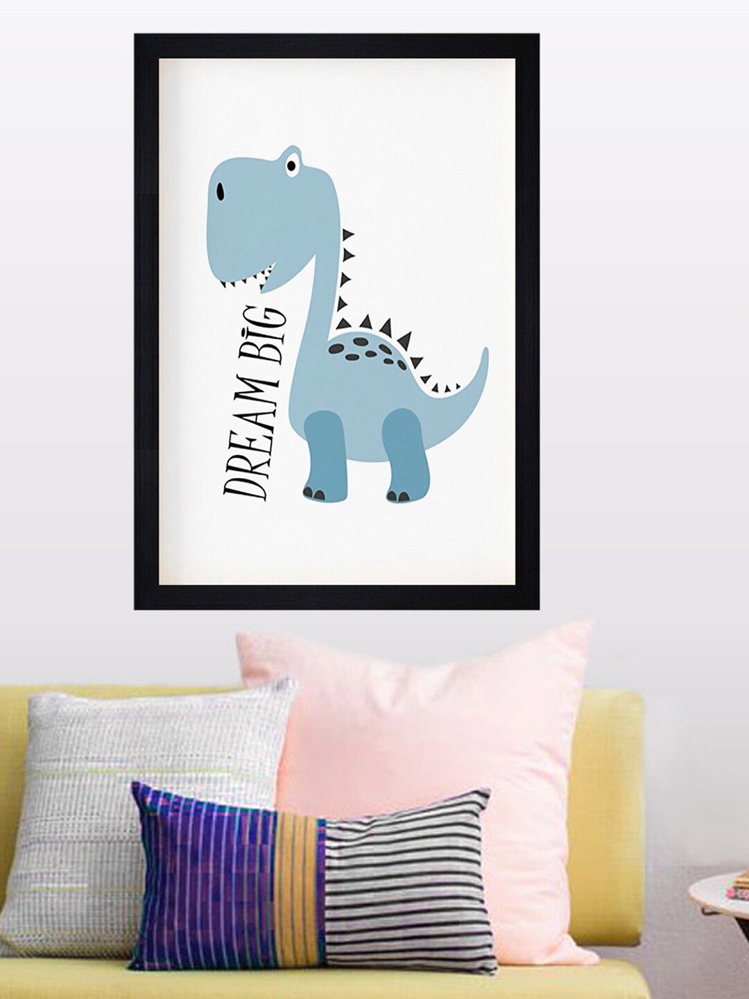 

Gallery99 White & Blue Textured Paper Framed Dream Big Wall Art